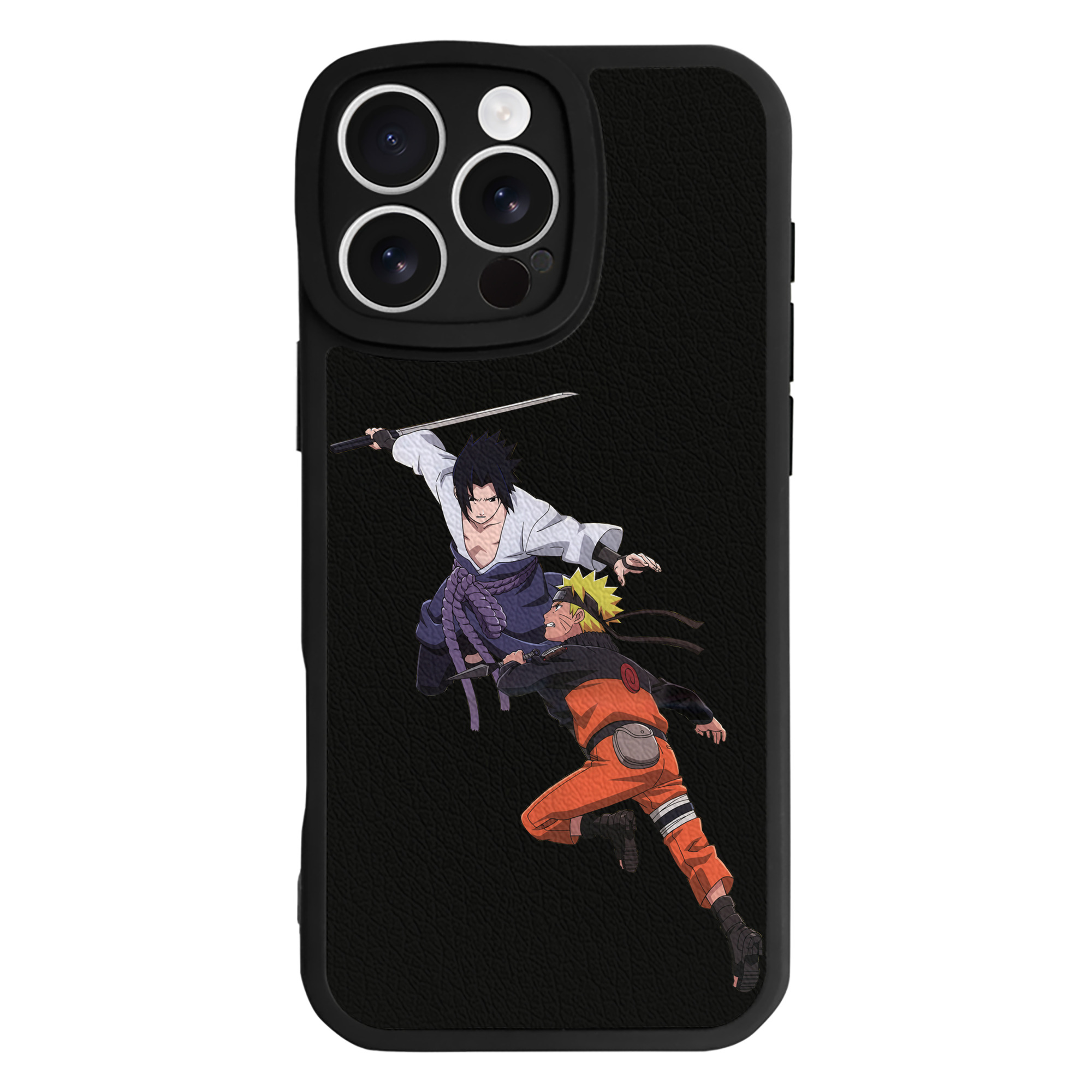 （画像用） NARUTO -ナルト- うちは サスケ Uchiha Sasuke 【iPhone 16シリーズ対応】シリコンスマホケース（レザー調） 材質：シリコン